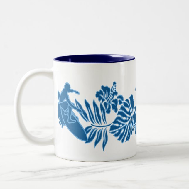 Tasse 2 Couleurs Surf Pareau Hawaiian Hibiscus Band (Gauche)