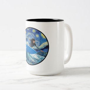 Tasse 2 Couleurs Surfeur sous les étoiles 
