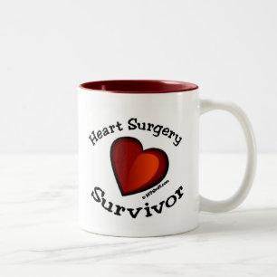 Tasse 2 Couleurs Survivant de la chirurgie cardiaque