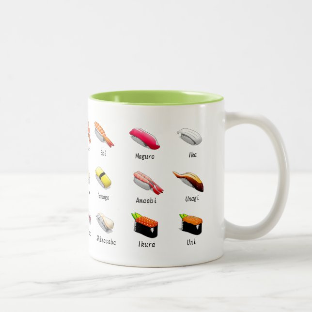 Tasse 2 Couleurs sushi de Wasabi cuisine japonaise mignonne (Droit)