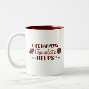 Tasse 2 Couleurs Sweet relief La vie se passe chocolat aide chocola