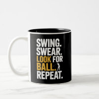 Swing Jurer Chercher La Balle Répéter Golf Golfeur