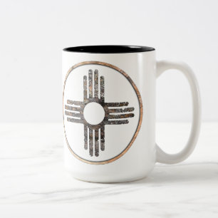 Tasse 2 Couleurs Symbole du soleil Zia du Nouveau-Mexique