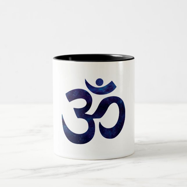 Tasse 2 Couleurs SYMBOLE OM OHM SYMBOLE Yoga Méditation Zen (Centre)