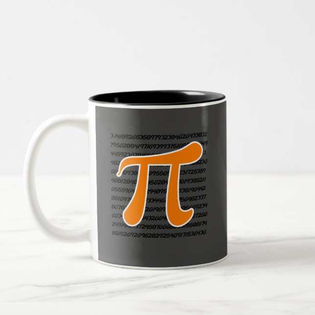 Tasse 2 Couleurs Symbole Pi Orange (Gauche)