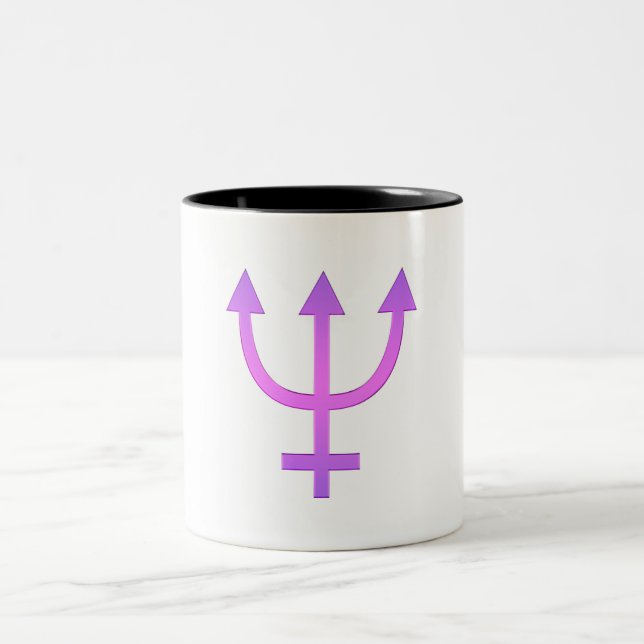 Tasse 2 Couleurs Symbole planétaire Neptune Astrologie Poissons zod (Centre)