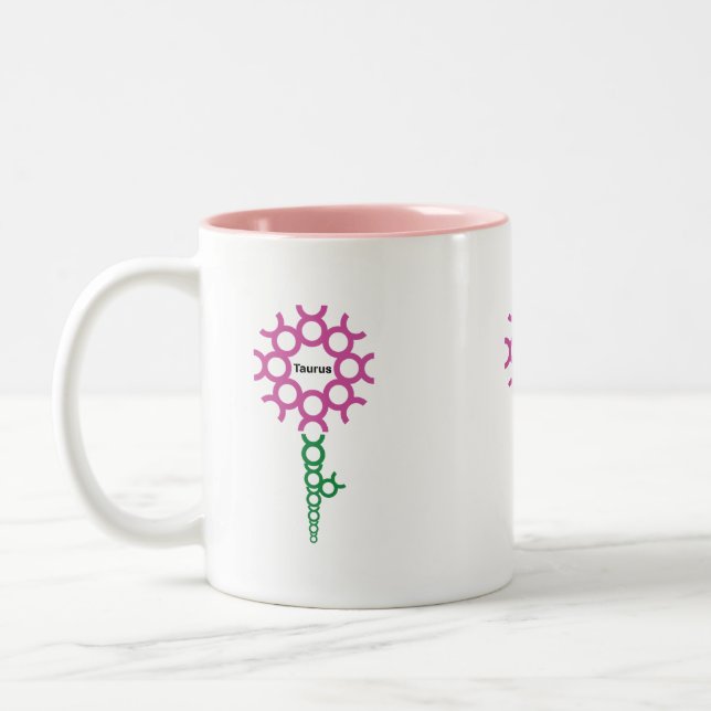 Tasse 2 Couleurs SYMBOLE Taurus Zodiaque (Gauche)