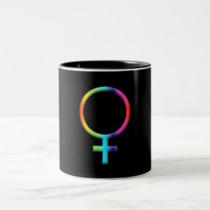 Tasse 2 Couleurs Symbole Vénus arc-en-ciel Astrologie Zodiac Planèt