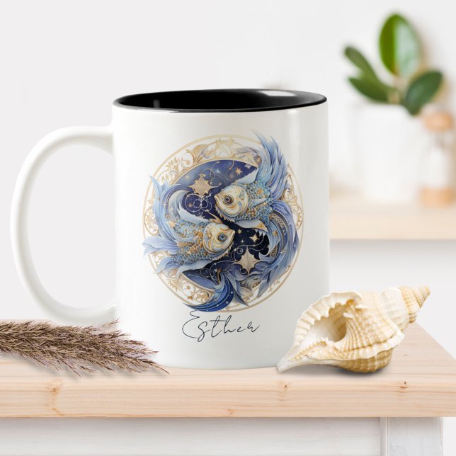 Tasse 2 Couleurs Symbole zodiaque Poissons d'Imaginaire céleste (Créateur téléchargé)