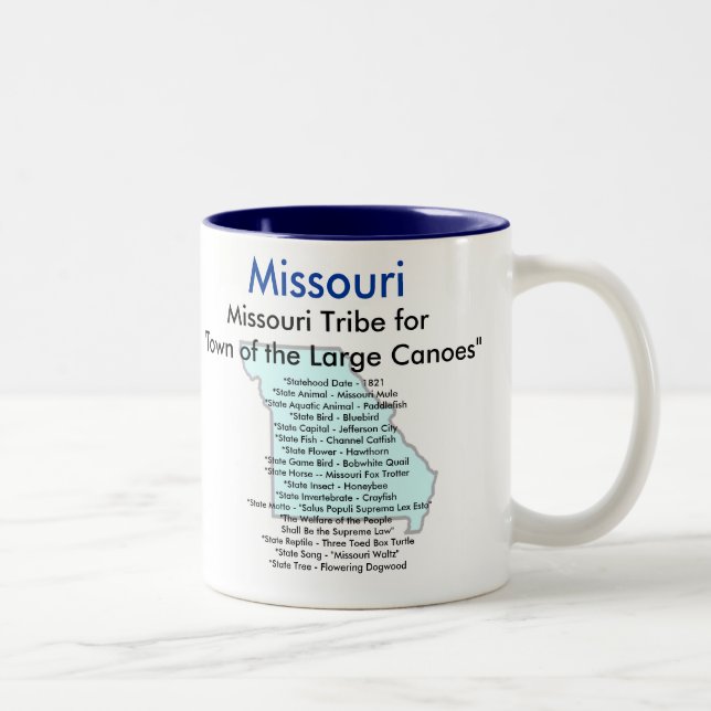 Tasse 2 Couleurs Symboles et carte du Missouri (Droit)