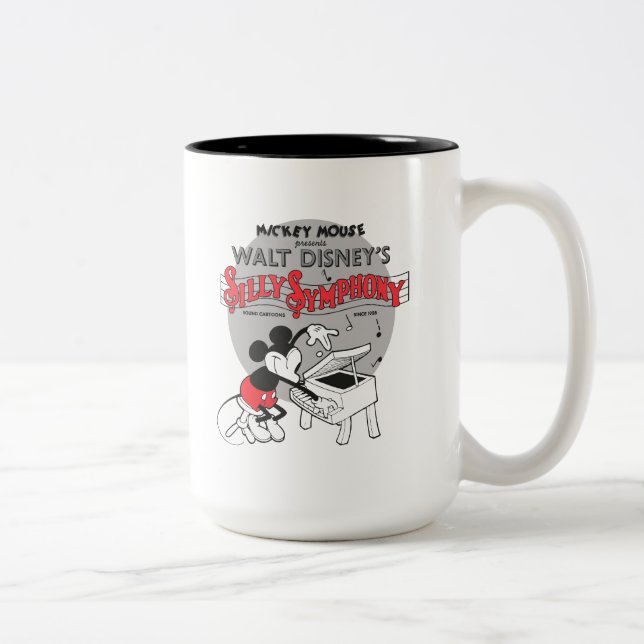 Tasse 2 Couleurs Symphonie vintage Mickey Silly (Droit)