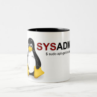 Tasse 2 Couleurs Système Admin de Linux