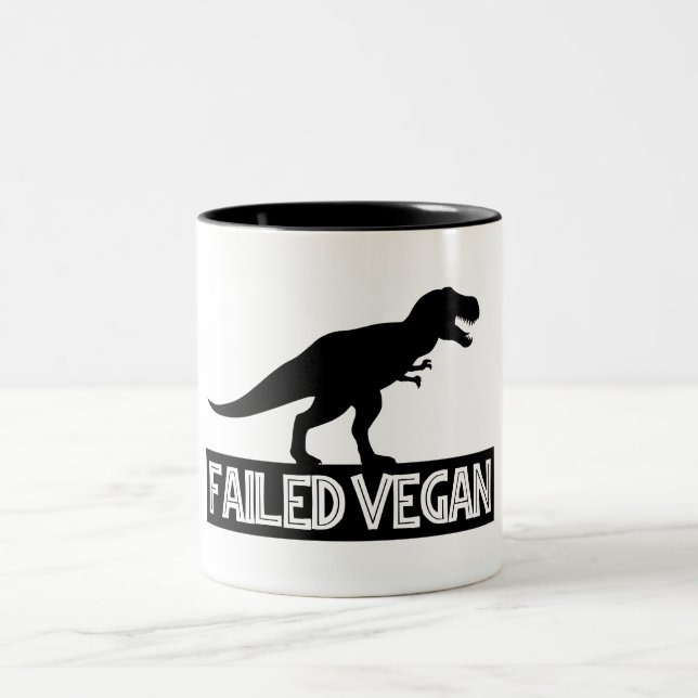 Tasse 2 Couleurs T-Rex Vegan ayant échoué (Centre)
