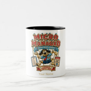 Tasse 2 Couleurs T-Shirt de bureau drôle personnalisé et micro-géré