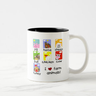 Tasse 2 Couleurs T-shirts et cadeaux d'animaux de ferme
