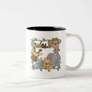 Tasse 2 Couleurs T-shirts et cadeaux d'animaux de jungle de bébé