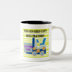 Tasse 2 Couleurs T-shirts et cadeaux de fille de tracteur