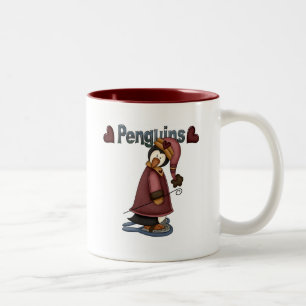 Tasse 2 Couleurs T-shirts et cadeaux de pingouin de raquette