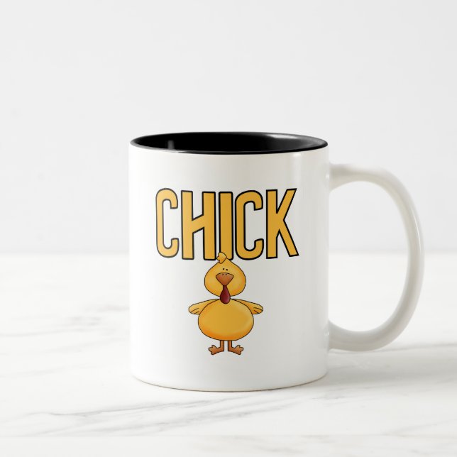 Tasse 2 Couleurs T-shirts et cadeaux de poussin (Droit)