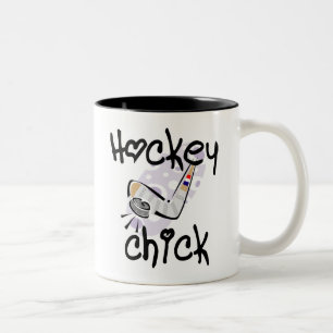 Tasse 2 Couleurs T-shirts et cadeaux de poussin d'hockey