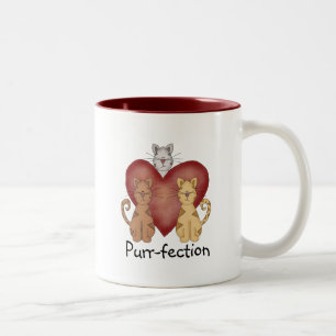 Tasse 2 Couleurs T-shirts et cadeaux de Ronronnement-fection de