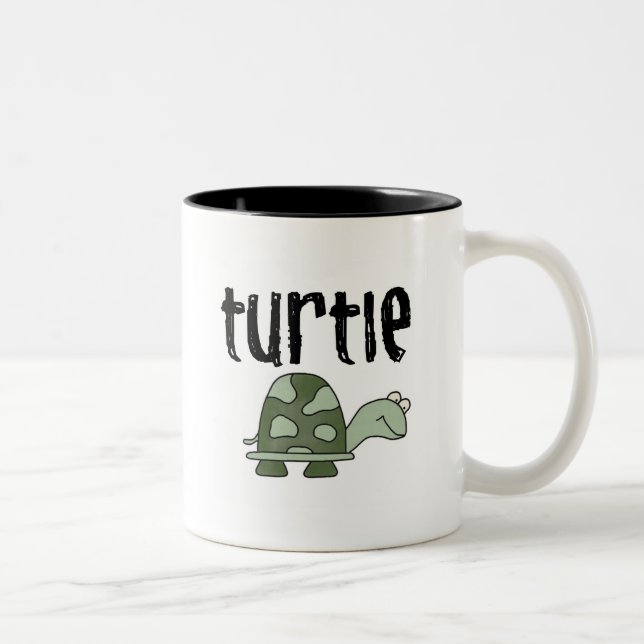 Tasse 2 Couleurs T-shirts et cadeaux de tortue (Droit)