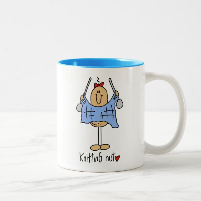 Tasse 2 Couleurs T-shirts et cadeaux d'écrou de tricot (Droit)