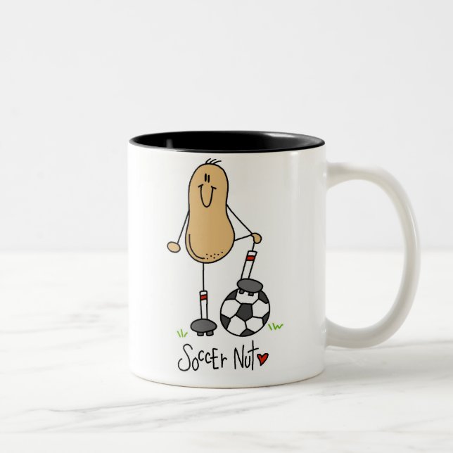 Tasse 2 Couleurs T-shirts et cadeaux d'écrou du football (Droit)