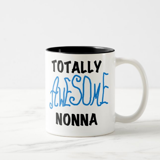 Tasse 2 Couleurs T-shirts et cadeaux Nonna Blue totalement géniaux (Droit)