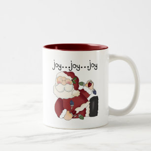Tasse 2 Couleurs T-shirts et cadeaux père Noël Joy