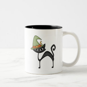 Tasse 2 Couleurs T-shirts et cadeaux pour chat Halloween