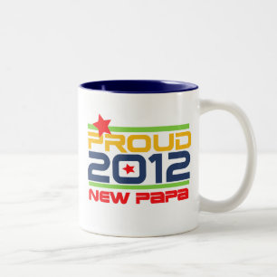 Tasse 2 Couleurs T-shirts et cadeaux Proud New Papa 2012