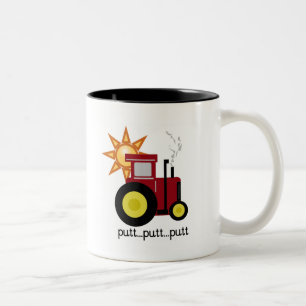 Tasse 2 Couleurs T-shirts et cadeaux rouges de tracteur de ferme