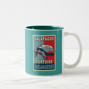 Tasse 2 Couleurs T-shirts mis en danger d'art de bruit de tortue de