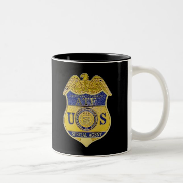 TASSE 2 COULEURS TABAC ET ARMES À FEU D'ALCOOL D'ATF (Droit)