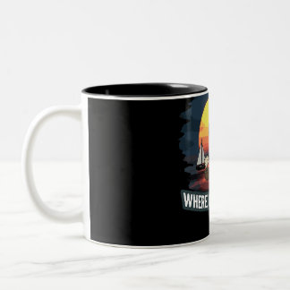 Tasse 2 Couleurs Tabard d'impression tout autour Où est le quai, où