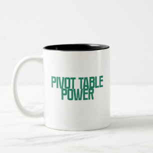 Tasse 2 Couleurs Tableau croisé dynamique Puissance Excel Analyse d