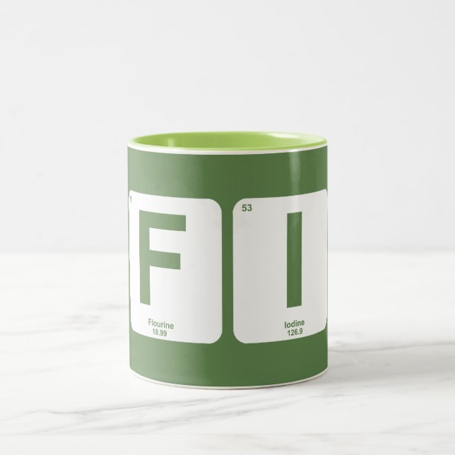 Tasse 2 Couleurs Tableau périodique de l'indépendance financière (Centre)