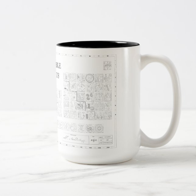 Tasse 2 Couleurs Tableau périodique illustré des éléments (Droit)