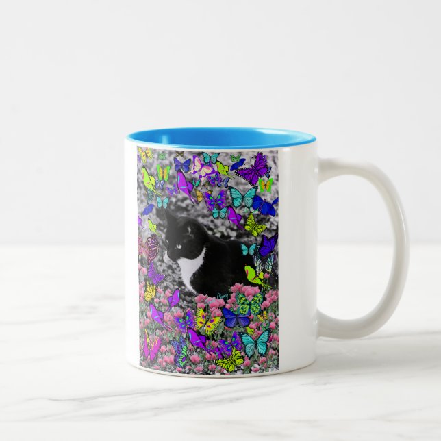 Tasse 2 Couleurs Taches de rousseur dans les papillons II - chat de (Droit)