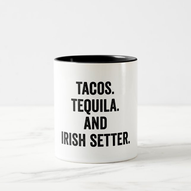 Tasse 2 Couleurs Tacos Tequila Et Setter Irlandais (Centre)