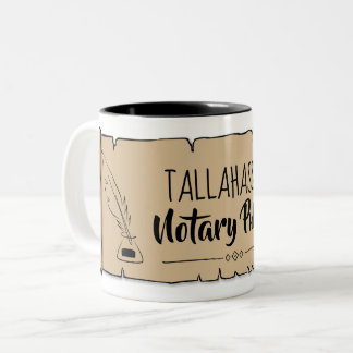 Tasse 2 Couleurs Tallahassee Notaire Public Soll Feather Quill