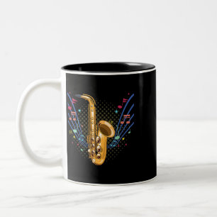 Tasse 2 Couleurs Tambours à instrument de musique saxophone Basse P