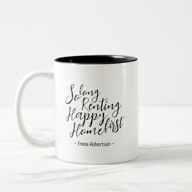 Tasse 2 Couleurs Tant de location longue, heureux première maison (Gauche)