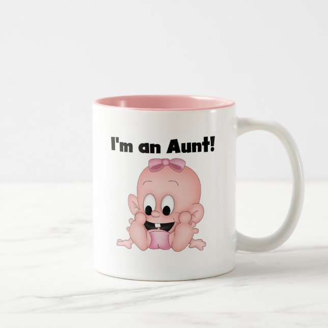Tasse 2 Couleurs Tante de New Niece Tshirts et cadeaux (Droit)