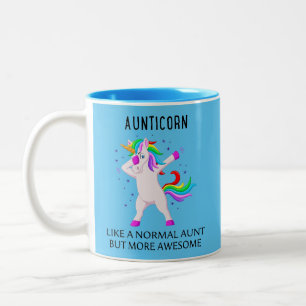 Tasse 2 Couleurs Tante licorne comme une tante normale mais encore