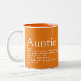 Tasse 2 Couleurs Tante Moderne Cool Fun Définition Tante Tatie