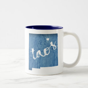 Tasse 2 Couleurs Taos Nouveau Mexique Grain de bois