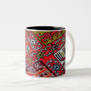 Tasse 2 Couleurs Tapis, motif persan oriental, turc
