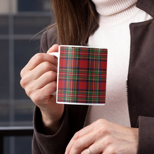 Tasse 2 Couleurs Tartan Clan Stewart Rouge Vert Plaid